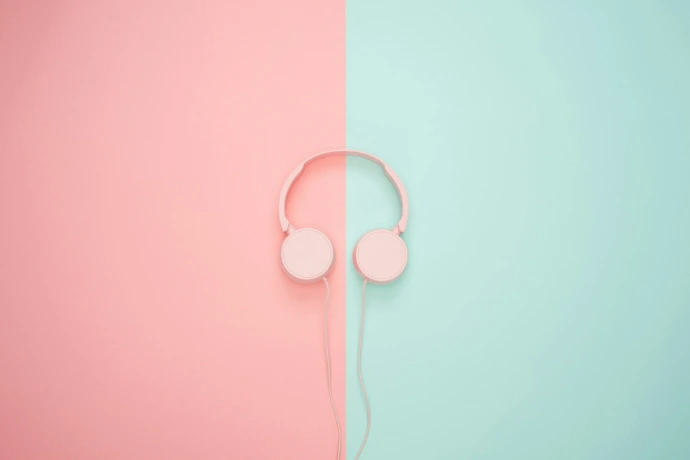 white corded headphones