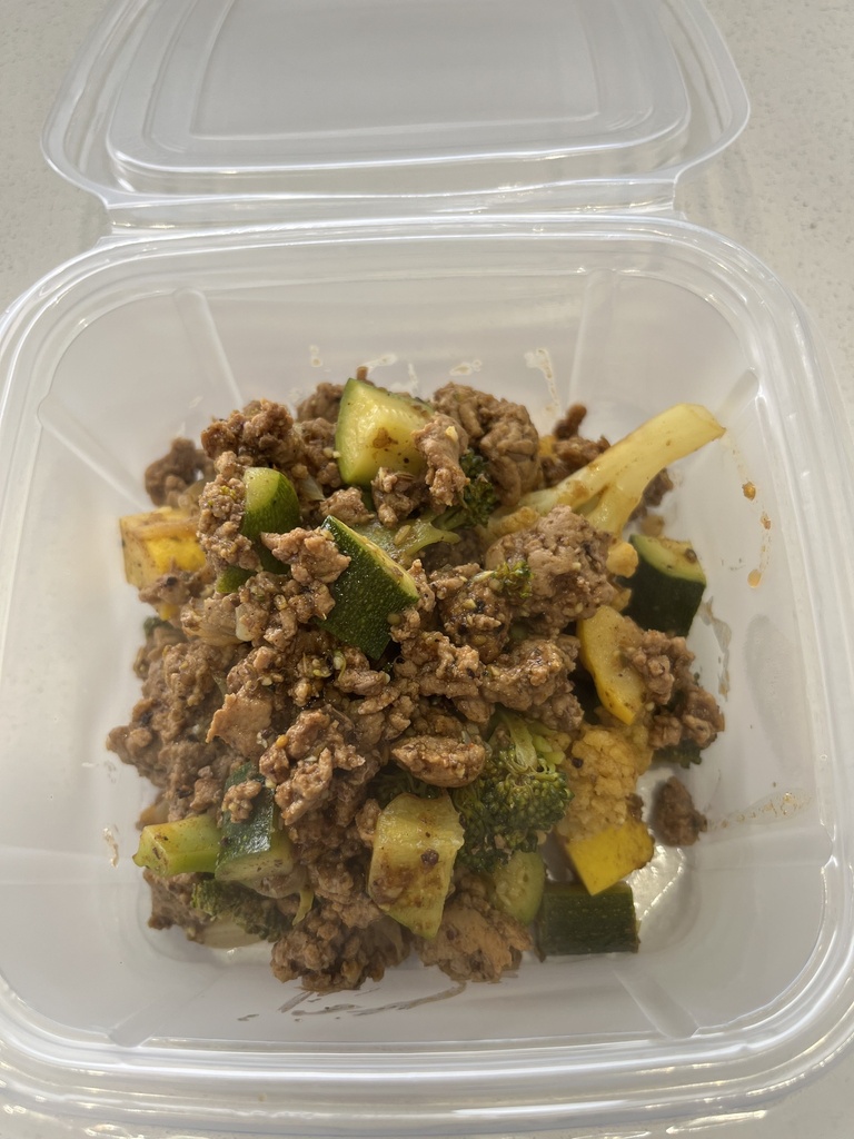 Curried mince and vegetables