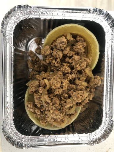 Gem squash filled with mince