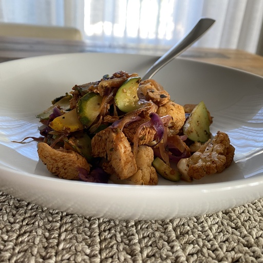 Cajun chicken stir-fry