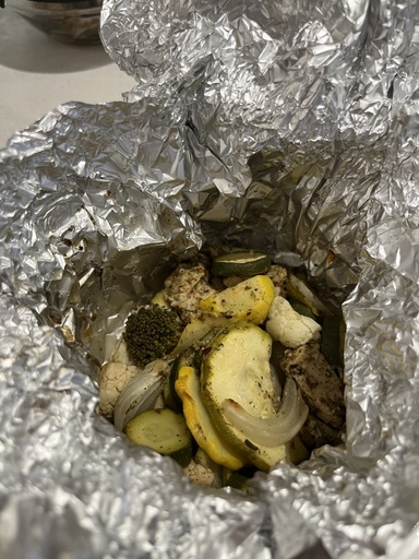 Thai chicken parcel
