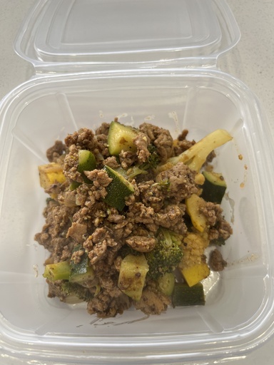 Curried mince and vegetables